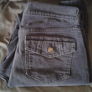 Corduroy semi bell bottom pants.